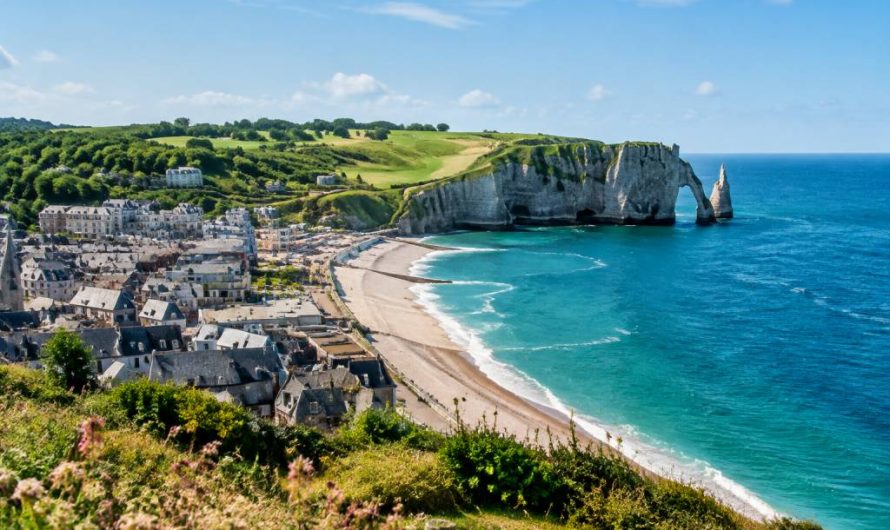 Karte Normandie küste: die schönsten Strände, Orte und Sehenswürdigkeiten entdecken
