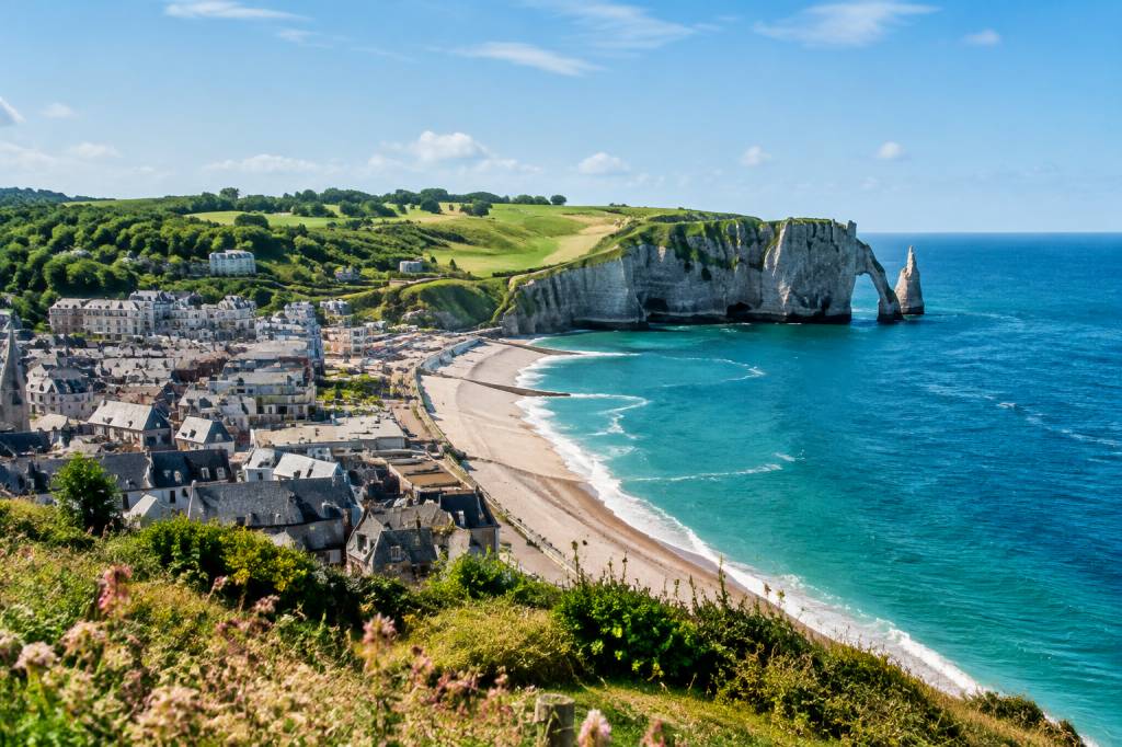 Karte Normandie küste: die schönsten Strände, Orte und Sehenswürdigkeiten entdecken